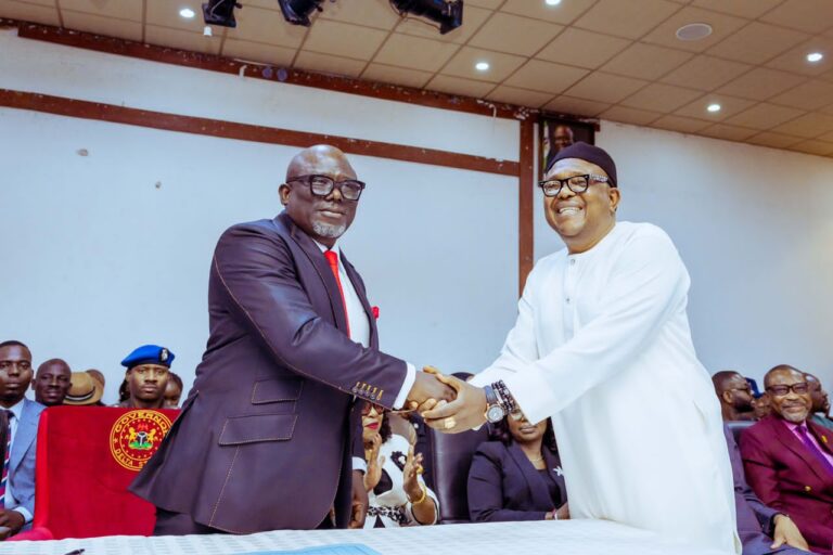 Hon. Mordi Congratulate Dr. Osuoza on his appointment as the Commissioner for Information