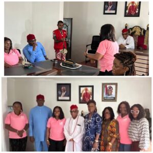 association of Ibusa Professional in a group pictures with His Royal Majesty, Obo(Prof.) Louis Nwaoboshi ,
Obuzor of Ibusa,
