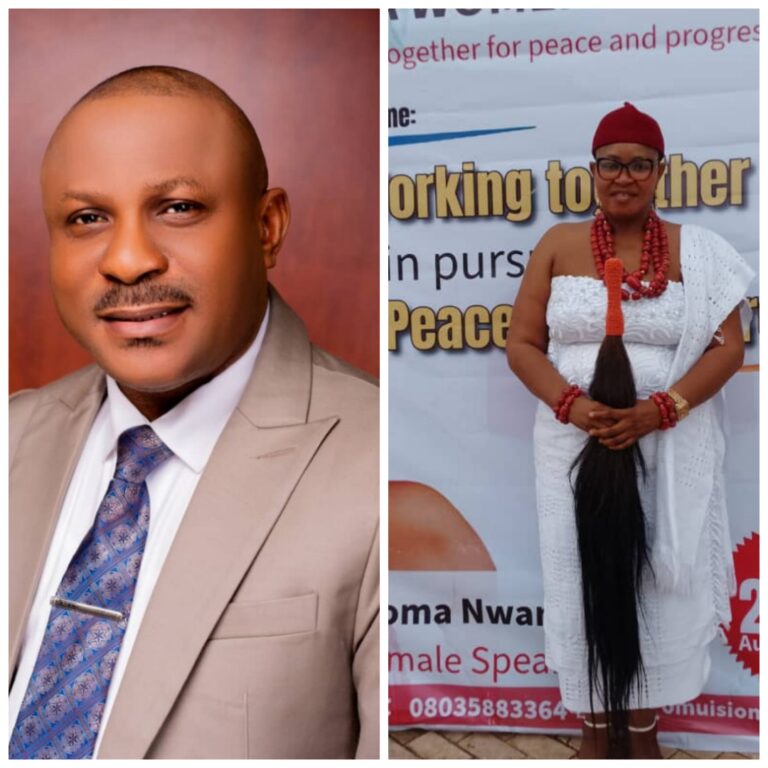 Pastor Idowu Okeze Felicitates with Omu Nwannabuogwu on the Hosting of Ibusa Women