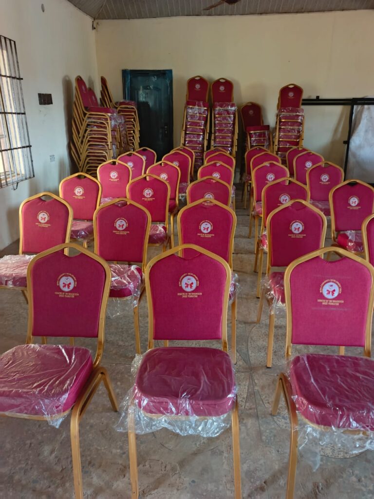 OBI NWAOKOCHA OKEZE FOUNDATION DONATES CUSTOMIZED BANQUET CHAIRS TO ICDU