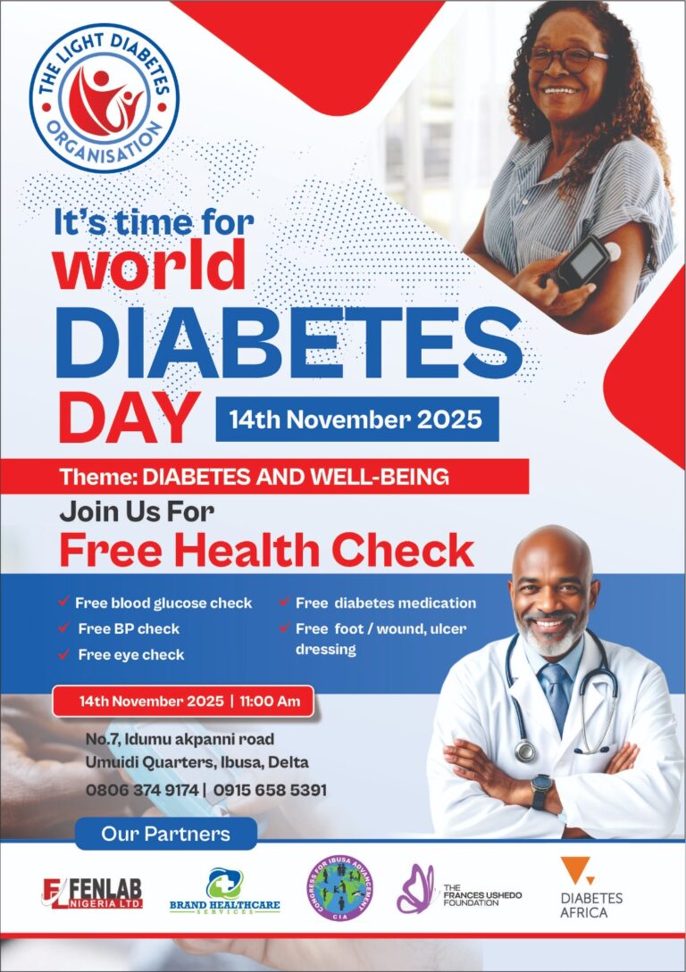 The Light Diabetes Organisation to Hold Free Medical Outreach Tomorrow — World Diabetes Day, 14 November 2025