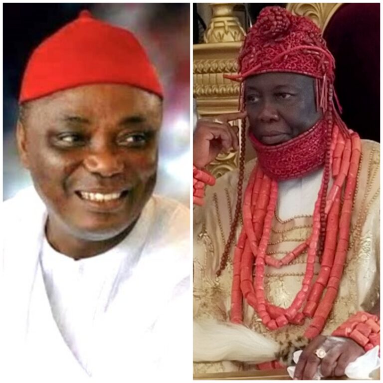 Senator Nwaoboshi Felicitates with Obi Prof. Azinge as He Marks His Birthday as the 14th Asagba of Asaba