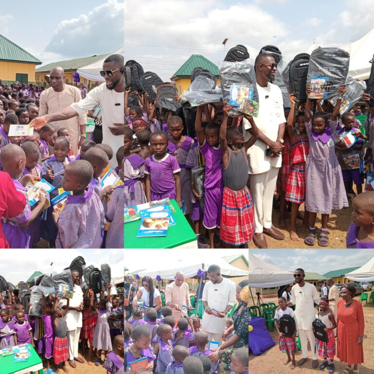 STANLEY OTOMA FUNDS COMMON ENTRANCE FEES,DONATES EDUCATIONAL MATERIAL TO SCHOOL IN IGBUZO