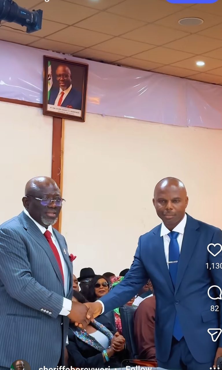 Governor Oborevwori Swears in Igbuzo Son, Victor Ogbugo, as Permanent Secretary